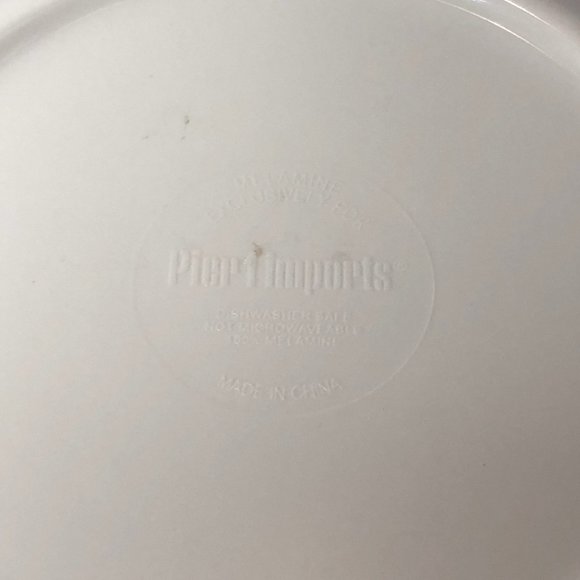 Pier 1 Royal Regal Melamine Green White Serving Bowls Set of 2 - Picture 4 of 4